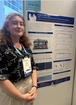 Eden with her MagAO-X beta Pictoris b poster at SPIE 2026 in Copenhagen